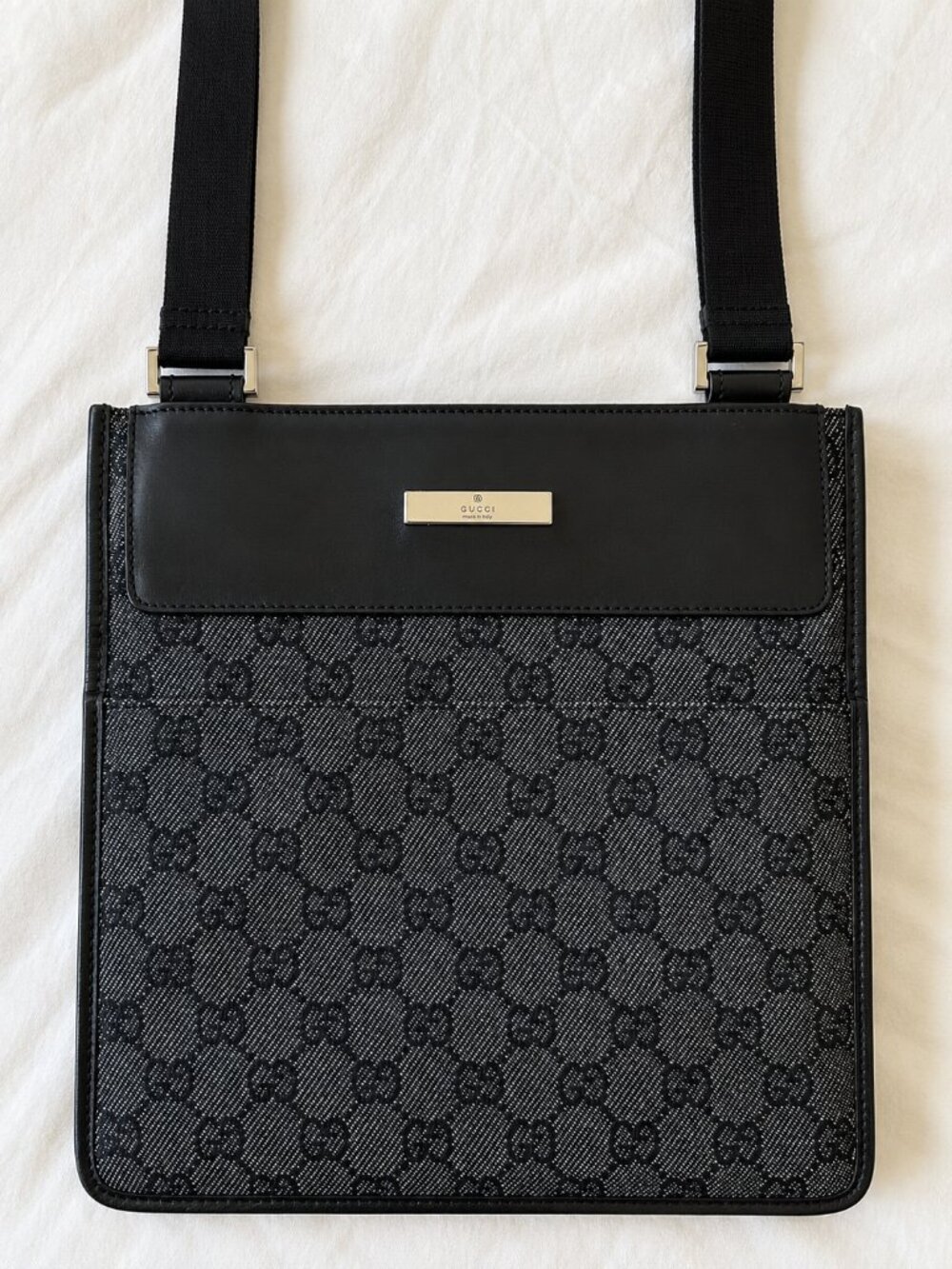 Gucci GG Dark Denim Messenger Crossbody Bag